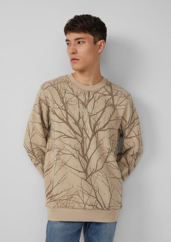 Sweat-shirt s.Oliver en beige : devant
