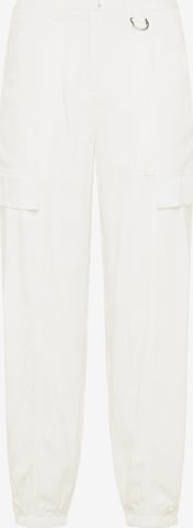 usha BLUE LABEL - Pantalón cargo en blanco: frente