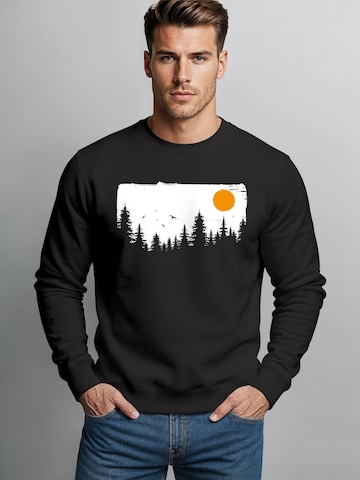 Neverless Sweatshirt 'Forest' in Black