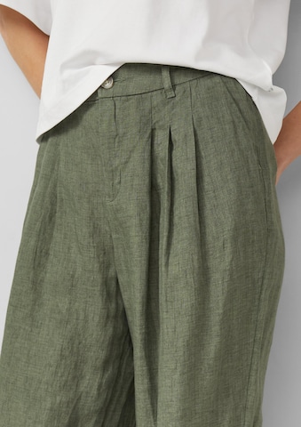 Wide Leg Pantalon à pince s.Oliver en vert