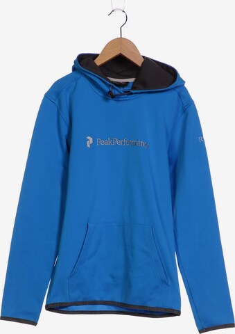 PEAK PERFORMANCE Sweatshirt & Zip-Up Hoodie in S in Blue: front