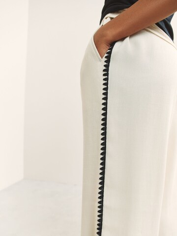 Wide Leg Pantalon Next en blanc