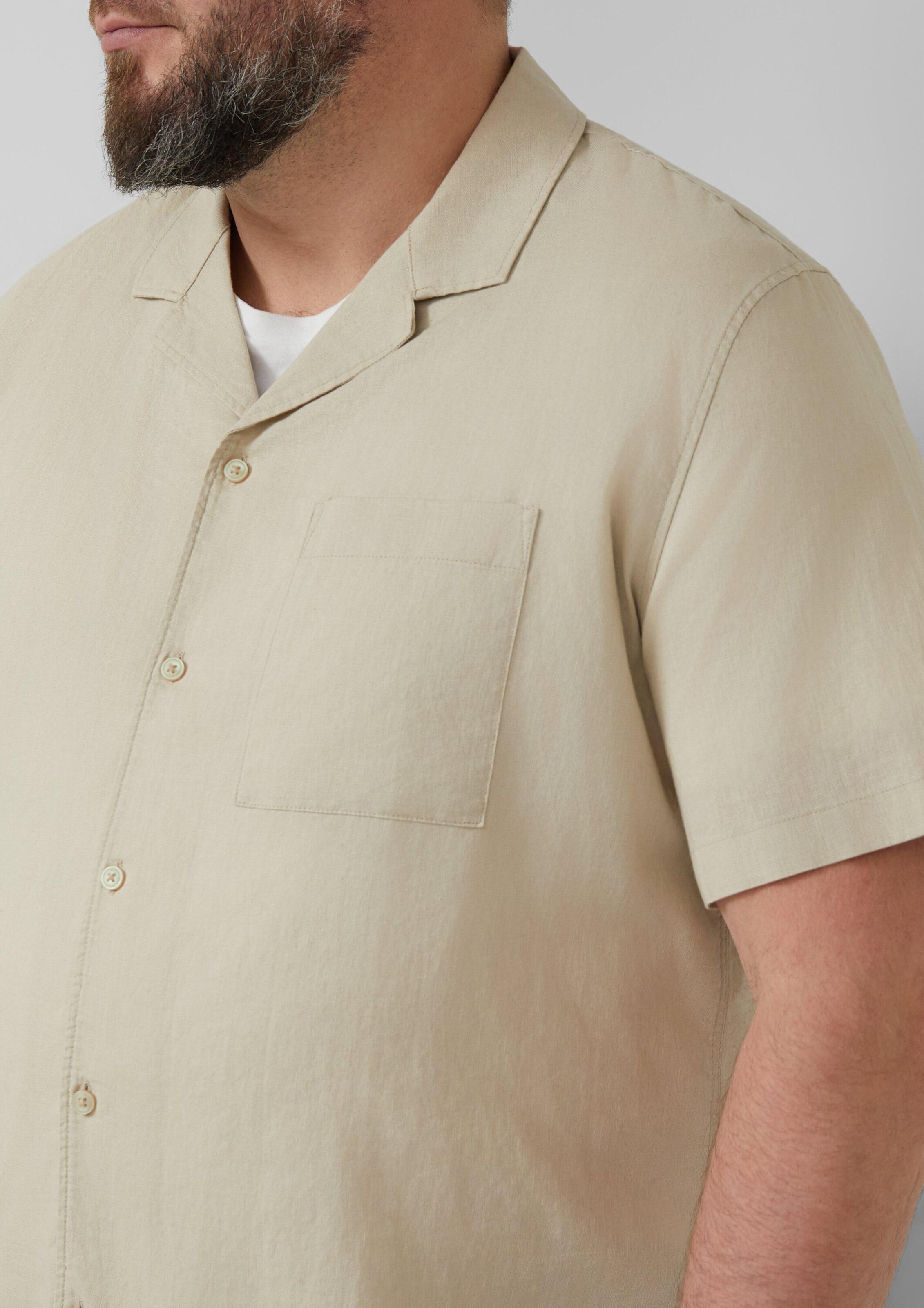 s.Oliver Regular fit Button Up Shirt in Beige