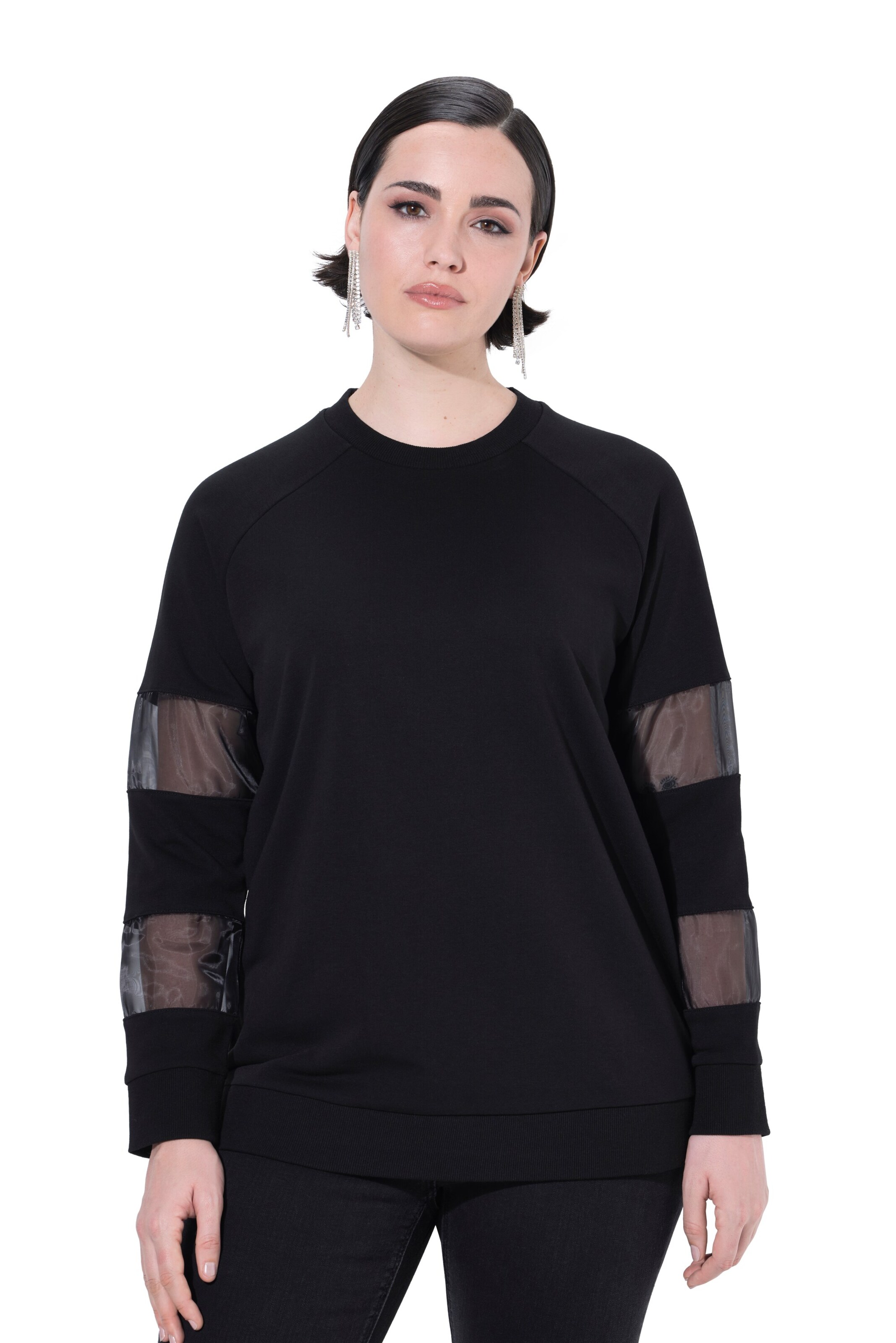 Ulla Popken Mikina - Čierna: predná strana