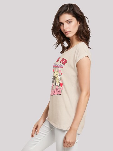 T-shirt 'Anti Valentinstag V is for Vodka' F4NT4STIC en beige
