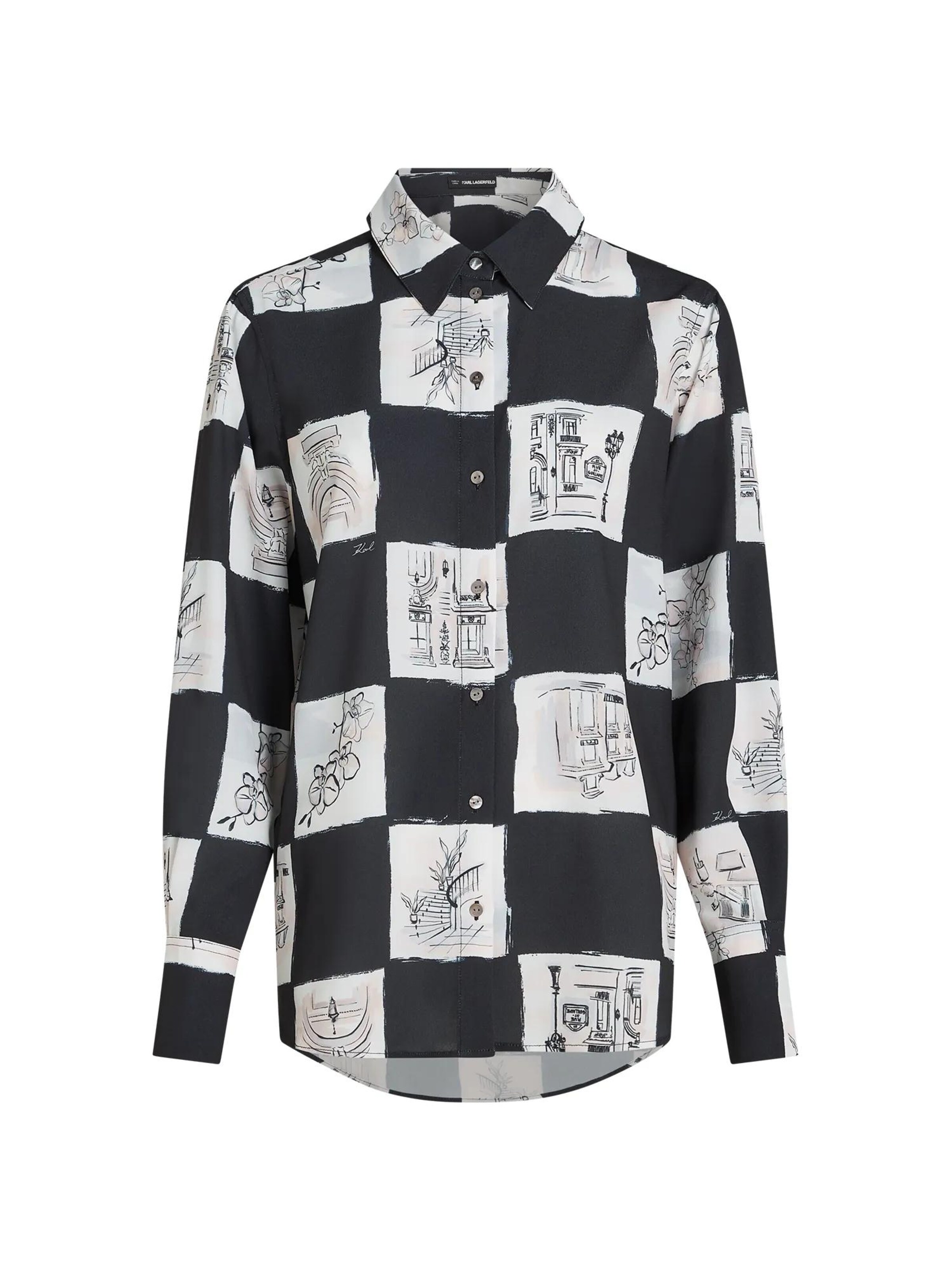 Karl Lagerfeld Halenka ve velikosti S - černá / bílá, Produkt