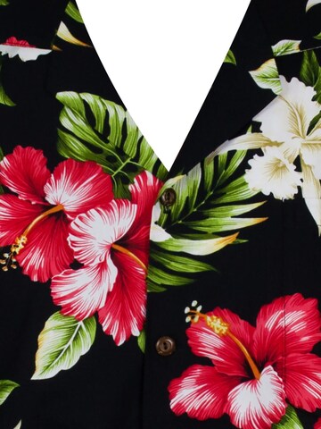 KY's Regular Fit Hemd 'Hibiskus Allover'‌‌‌‌‌‌‌ in Schwarz