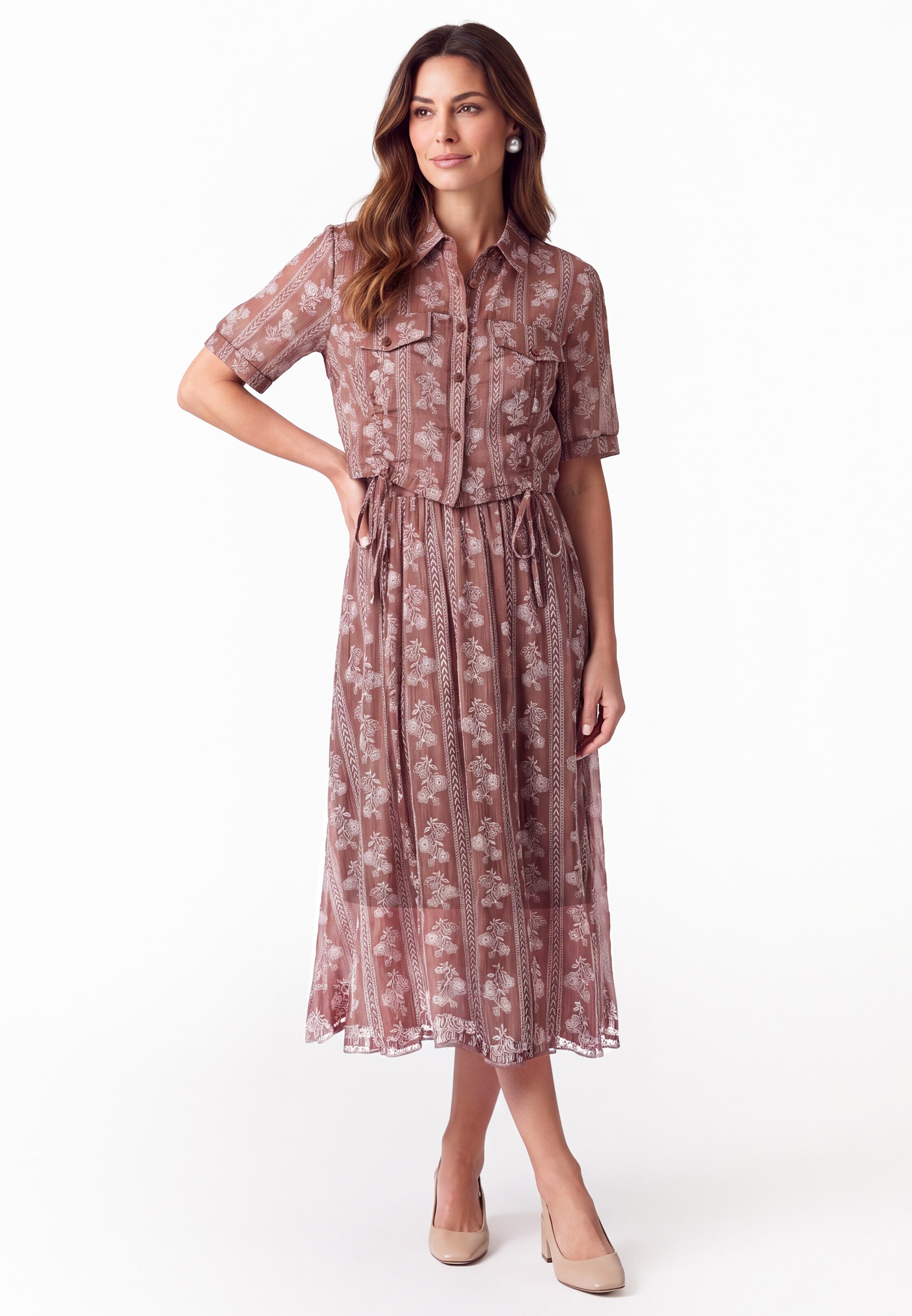 Usha - Vestido em castanho