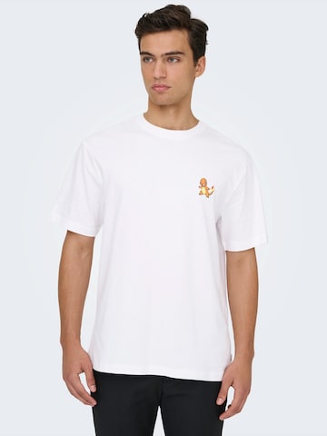 Only & Sons Shirt 'ONSPokemon' in White