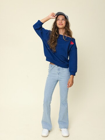 évasé Pantalon Looxs Revolution en bleu : devant