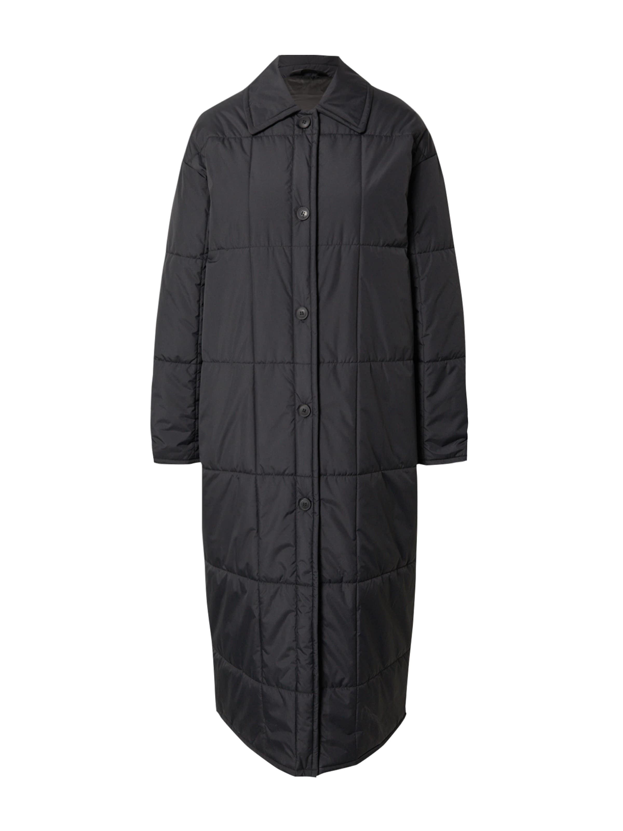 Palton de primăvară-toamnă 'QUILTA' de la minimum pe negru: față