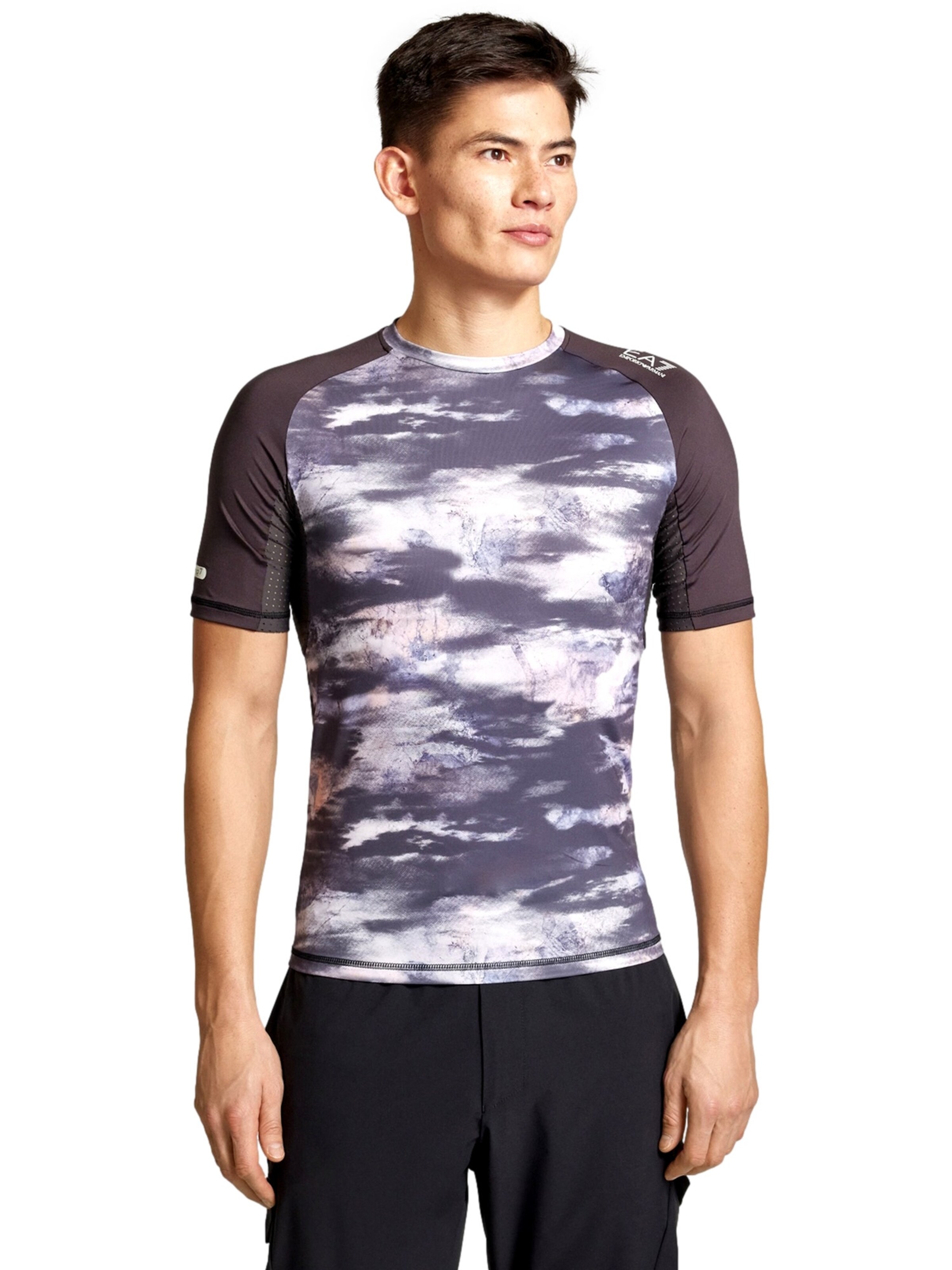 EA7 Emporio Armani Shirt 'Dynamic Athlete' in Black: front