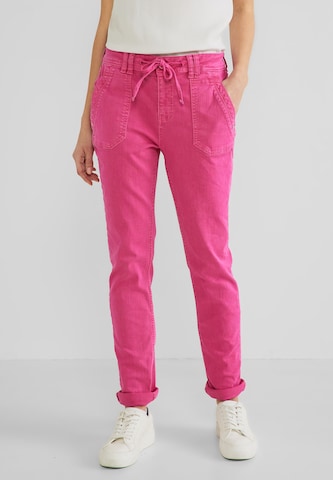 Coupe slim Jean 'Bonny' STREET ONE en rose : devant