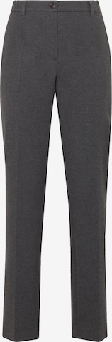 Goldner Regular Pleated Pants 'Anna' in Grey: front