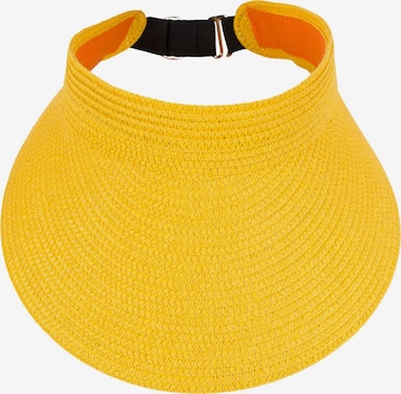 styleBREAKER Cap 'Papierstroh Visor Cap Einfarbig' in Yellow: front
