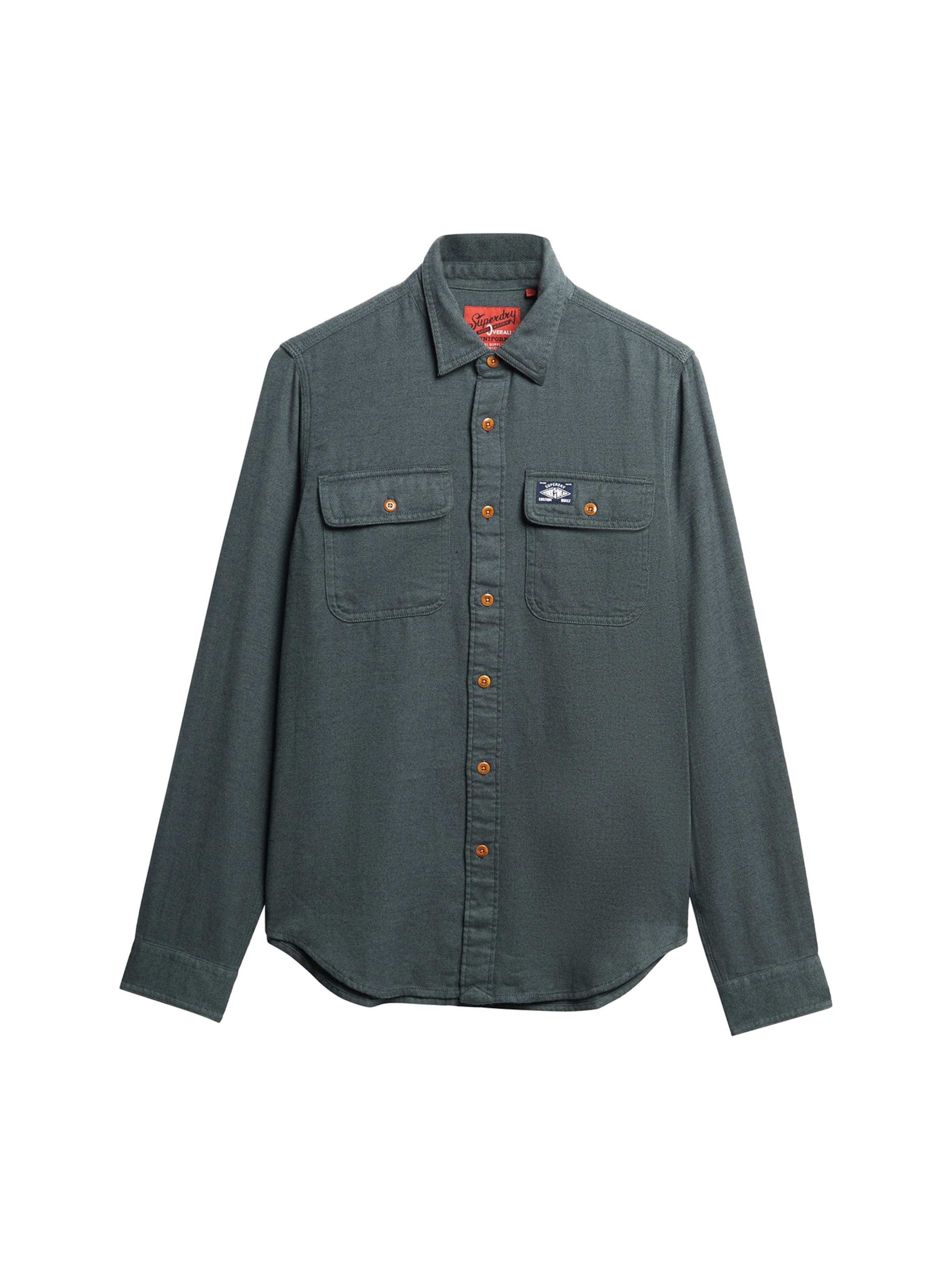 Superdry Button Up Shirt 'Trailsman' in Green: front