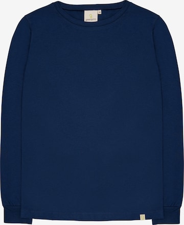 greenjama Pajama Shirt 'Langarm-Shirt mit Woll-Anteil und Bündchen' in Blue: front