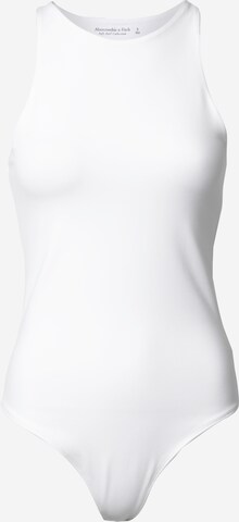 Abercrombie & Fitch Bodi majica | bela barva: sprednja stran