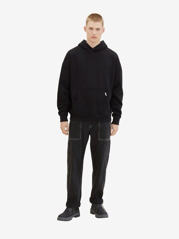 TOM TAILOR DENIM Sweatshirt in Black