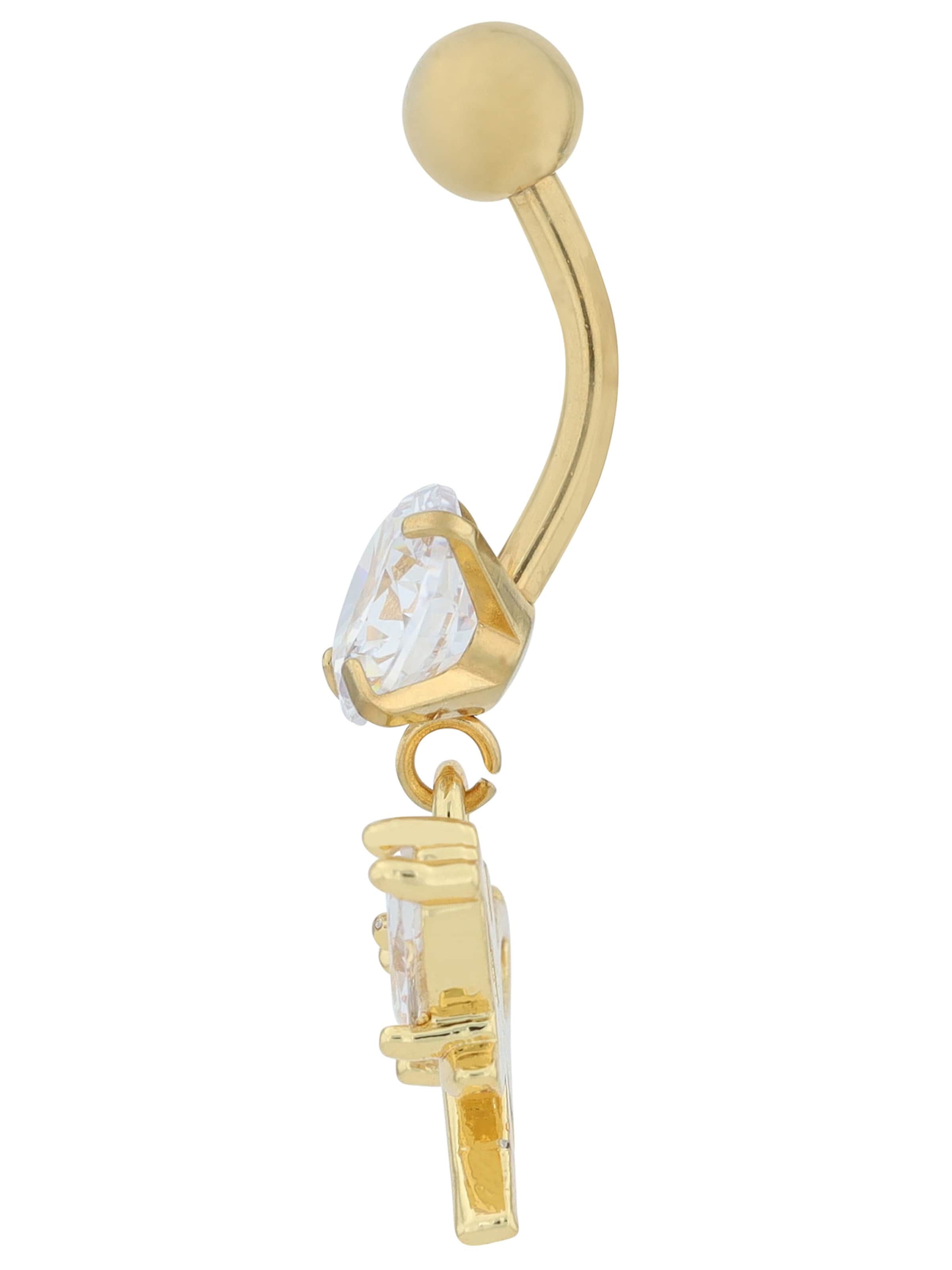 Akzent Piercingschmuck 'Zirkonia'‌‌ in Gold