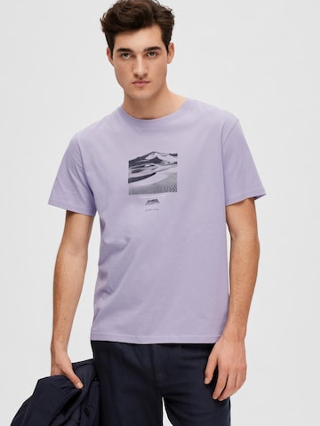 SELECTED HOMME T-Shirt in Lila