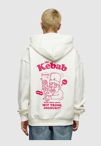 Merchcode Sweatshirt 'Mr Kebab' in Wit: voorkant