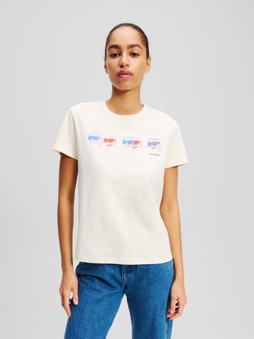 Karl Lagerfeld - Camiseta en beige: frente