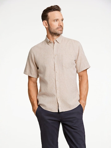 Jack's Regular fit Button Up Shirt in Beige