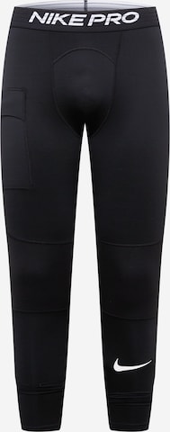 NIKE Skinny Sports trousers in Black: front