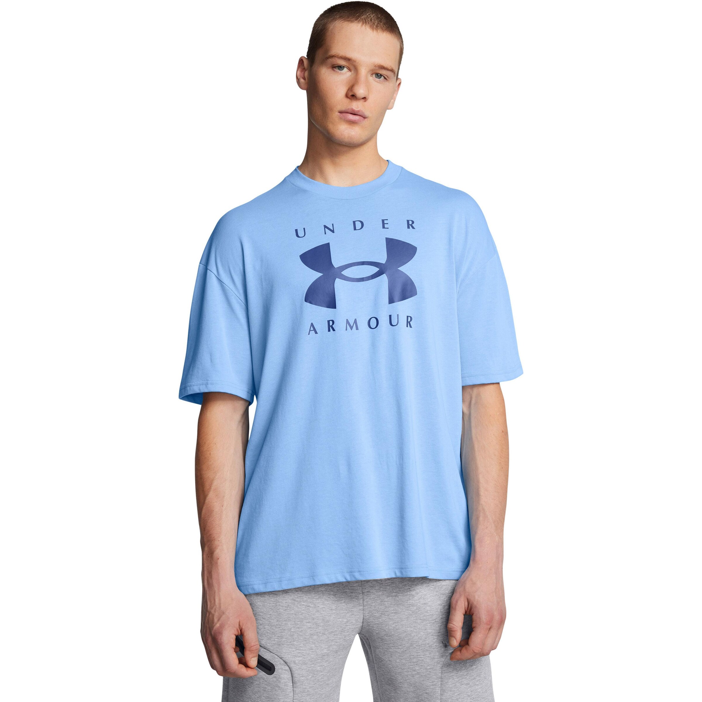 UNDER ARMOUR Sportshirt 'Os Branded' in Blau: Vorderseite