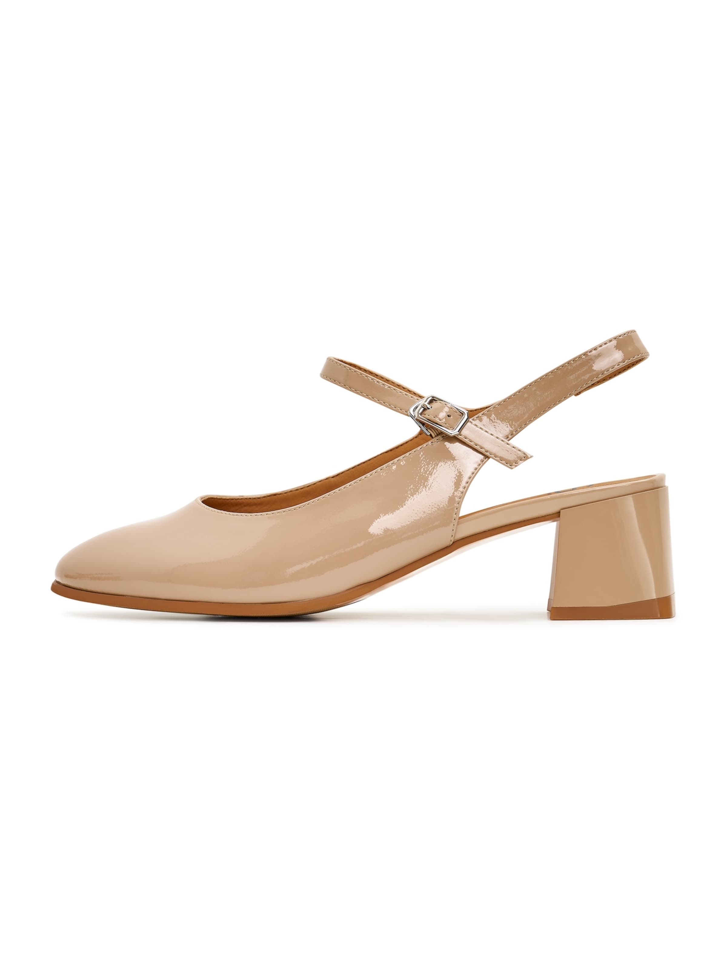 CESARE GASPARI Slingpumps in Beige: voorkant