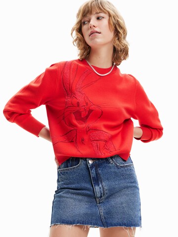 Desigual Sweater 'BUGS BUNNY' in Red: front