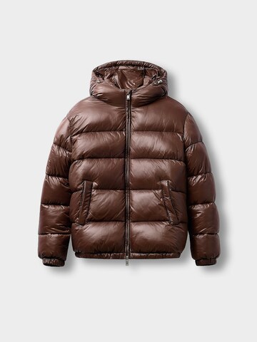 Burocs Winterjacke 'Glossy' in Braun: Vorderseite