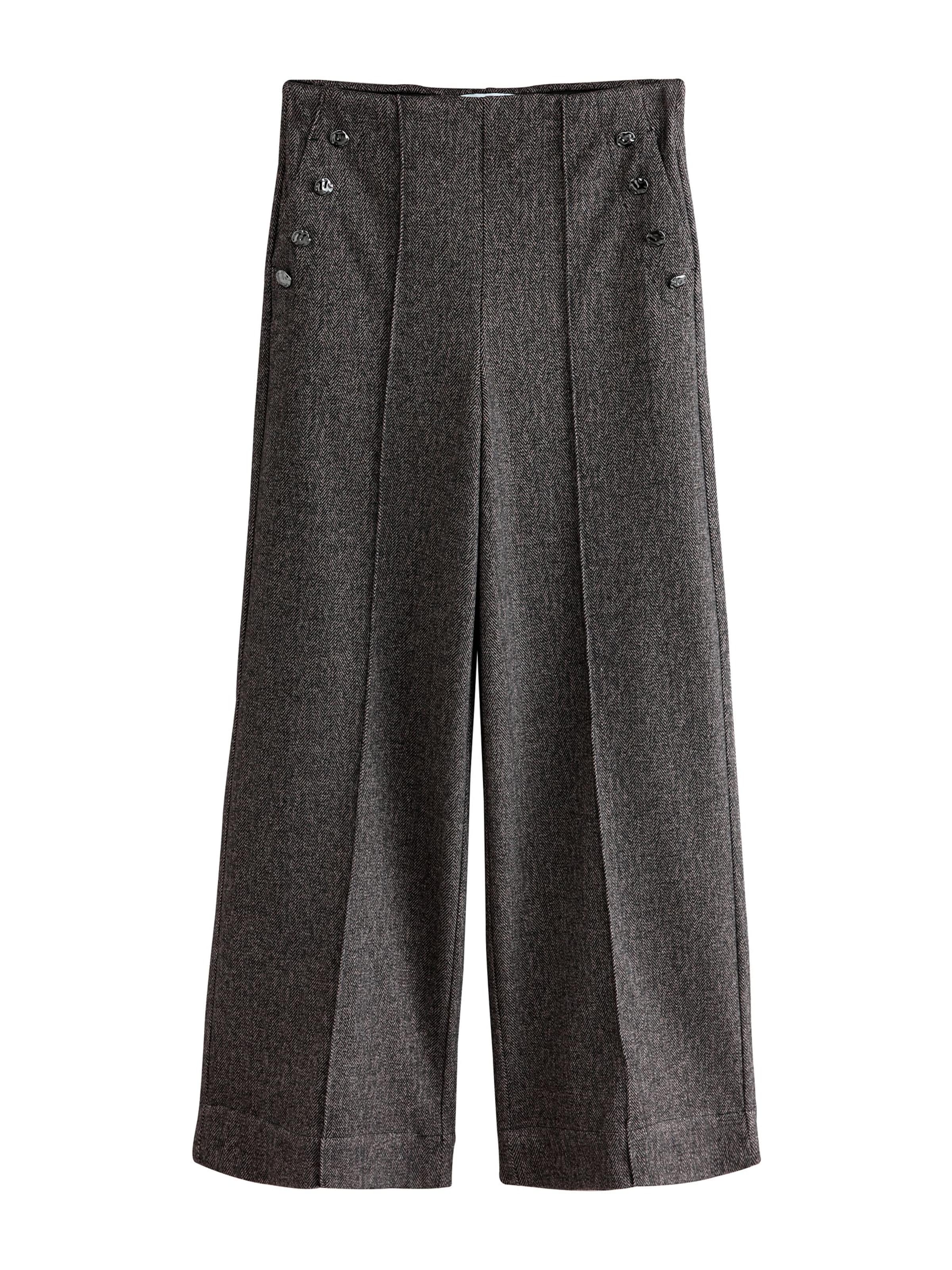 Next Pantalon in 38/Extra Long Tall in de kleur Lichtgrijs / Donkergrijs, Productweergave