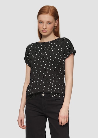 QS T-Shirt in Schwarz: Vorderseite