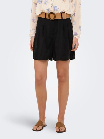 ONLY Regular Pleat-Front Pants 'ONLIbiza' in Black: front