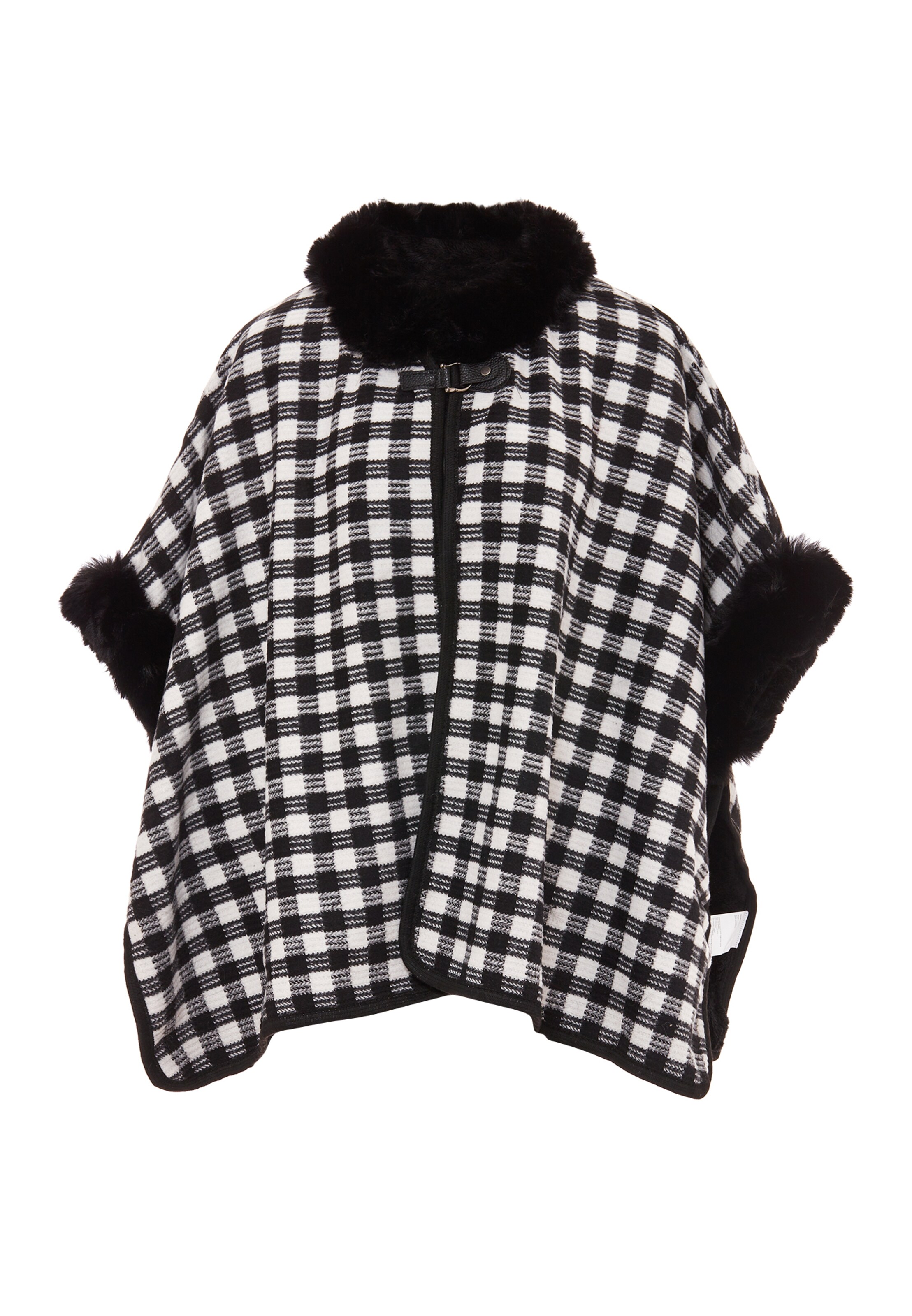 OSHA Poncho in schwarz / weiß, Produktansicht