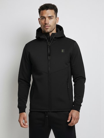 SUPERREBEL® GEAR Training jacket 'JAMES_' in Black: front