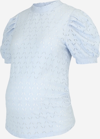Pieces Maternity Shirt 'Christy' in Blau: predná strana