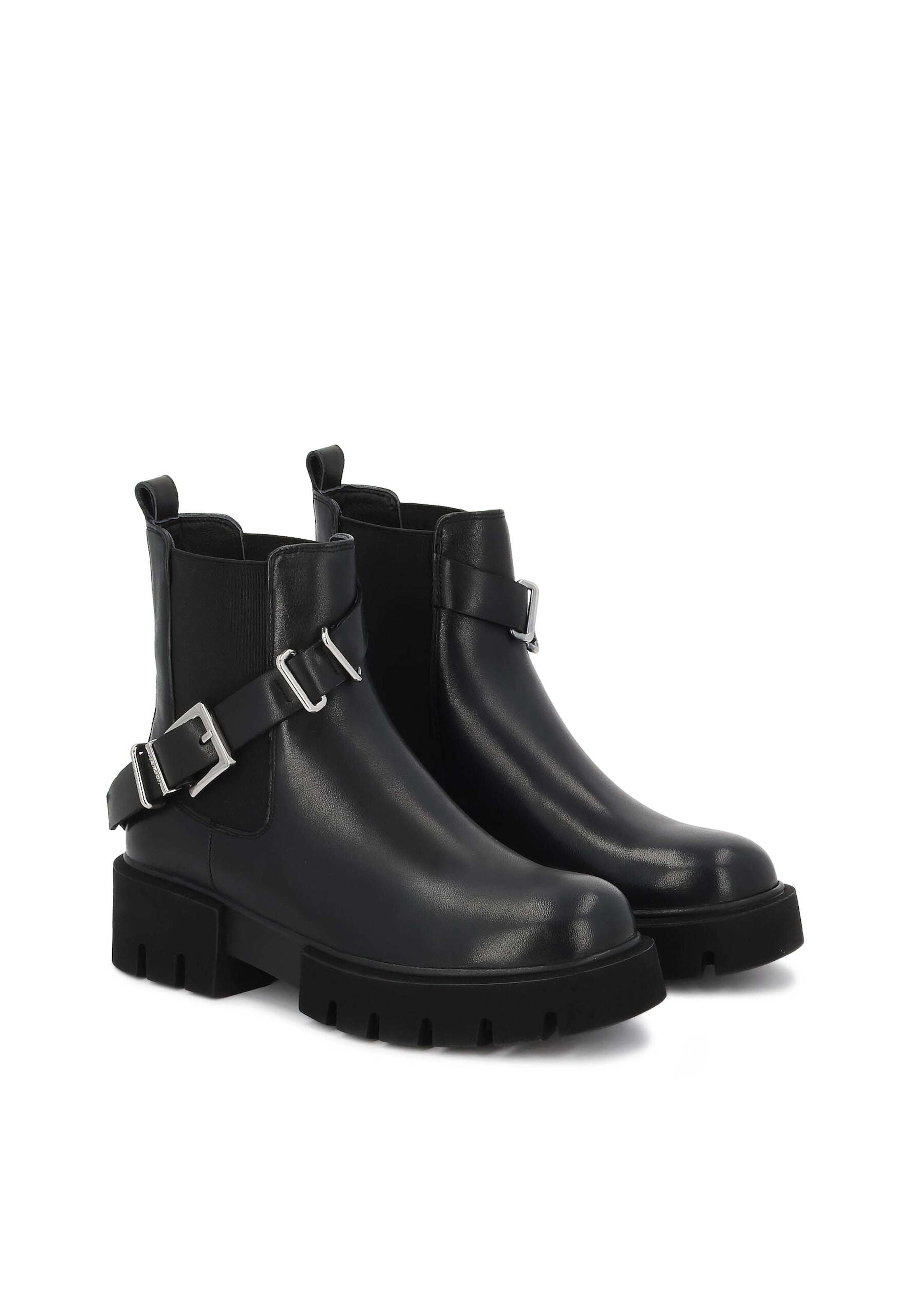 Ghete chelsea de la Kazar pe negru