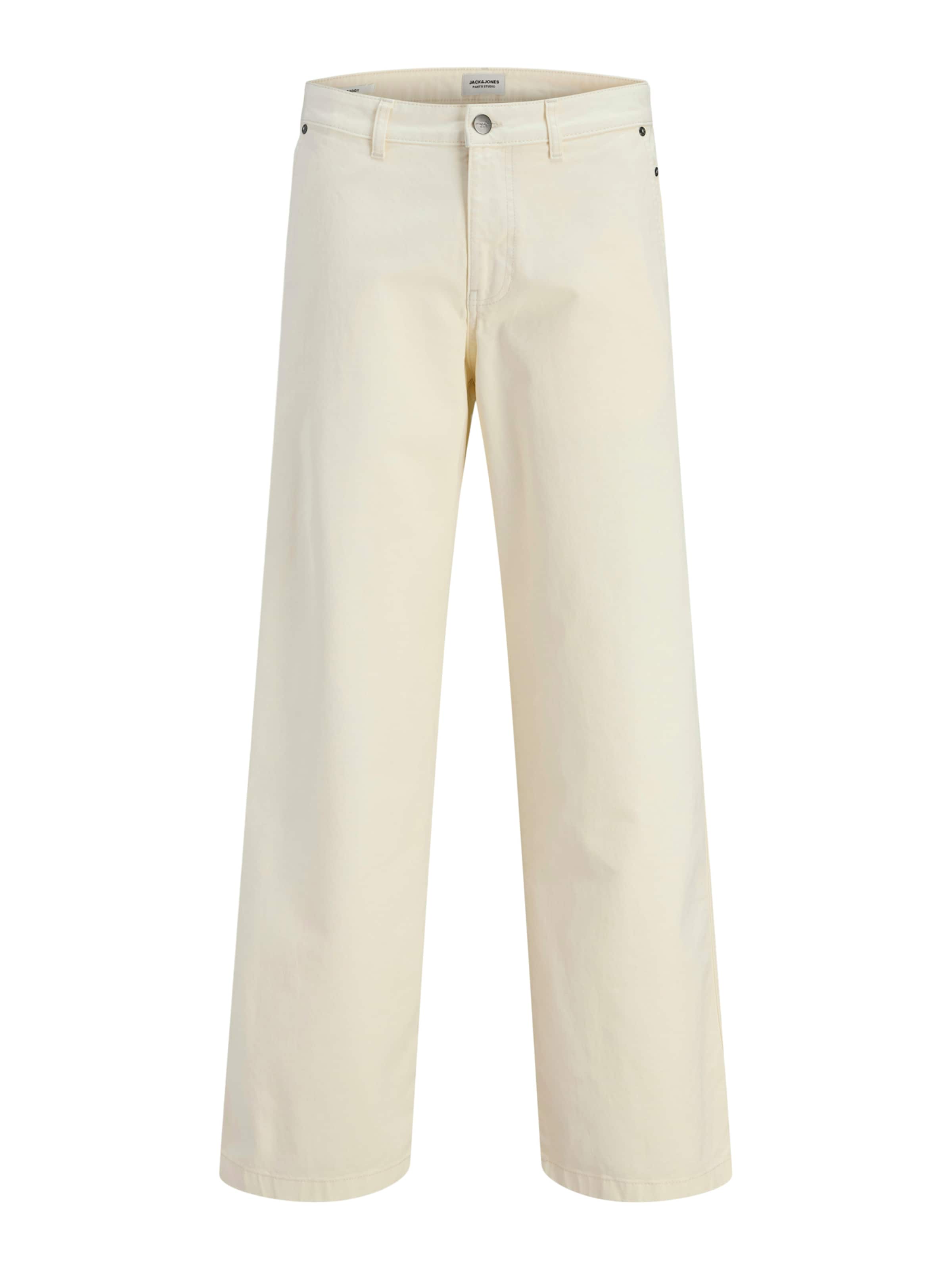 JACK & JONES Baggy Hose 'JPSTALEX NORREBRO' in Weiß: Vorderseite