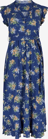 Apricot Ditsy Floral Print Midi Dress ' ' in Blau: Vorderseite