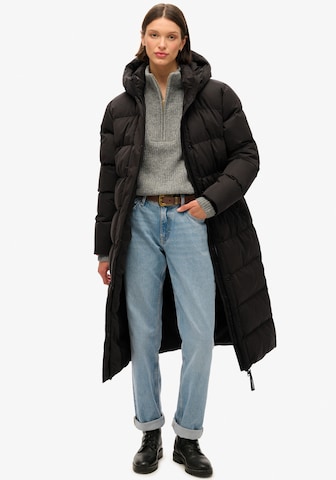 Superdry Wintermantel in Schwarz: Vorderseite