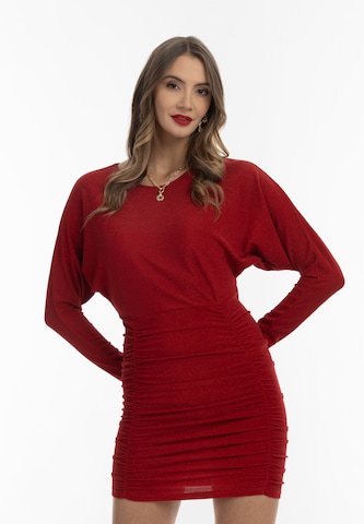 faina Dress in Red: front