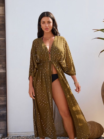 Rochie de plaja de la Next pe verde: față