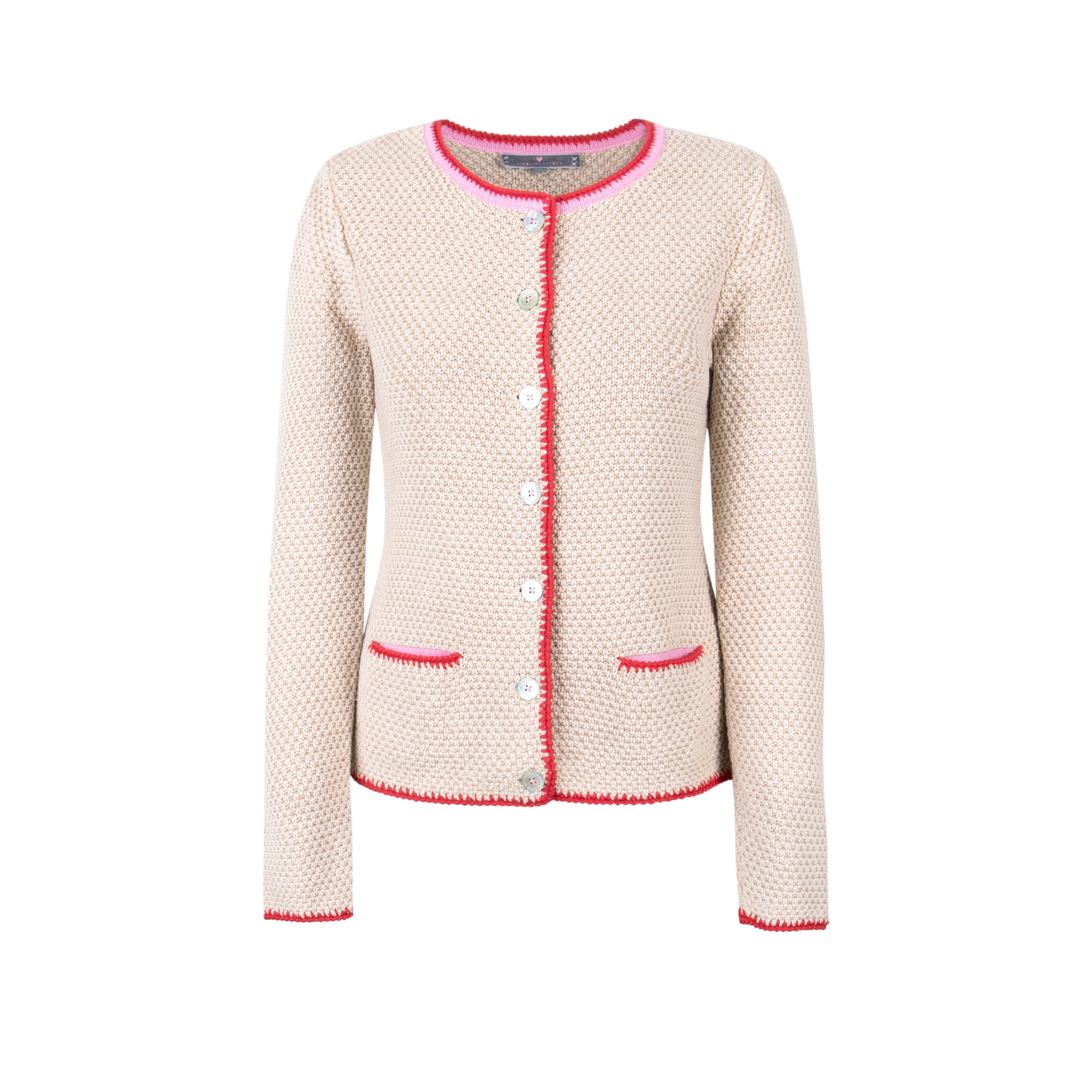 Cardigan LIEBLINGSSTÜCK en beige : devant