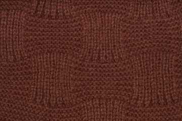 styleBREAKER Shawl 'Strick Dreiecktuch Schachbrett Strickmuster' in Brown