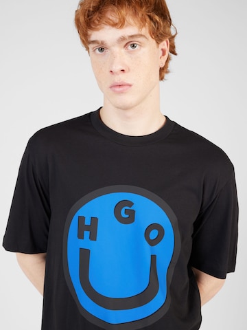Tricou 'Nimper' de la HUGO Blue pe negru