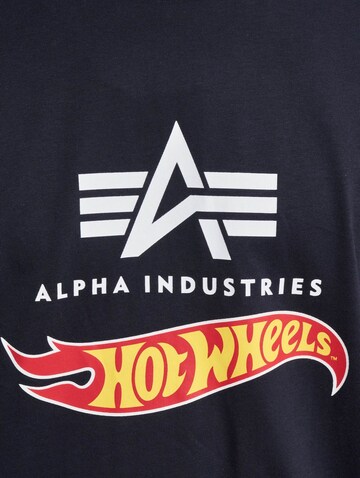 ALPHA INDUSTRIES Shirt 'Hot Wheels' in Blauw