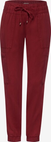 CECIL Tapered Cargobroek 'Chelsea' in Rood: voorkant